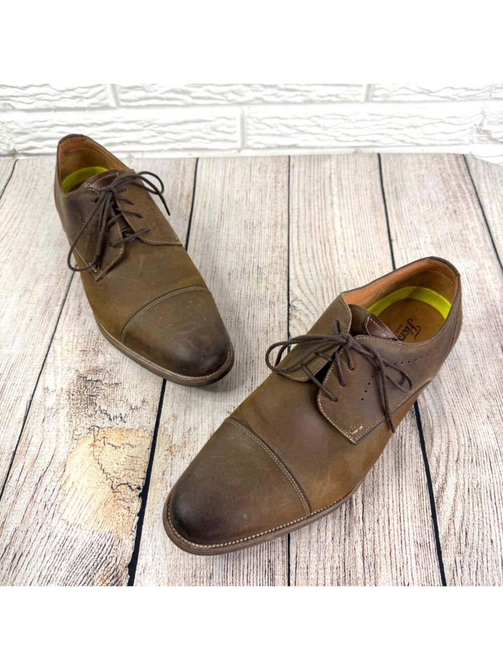 Florsheim Midtown Cap Toe Leather Oxford Shoes Comfort Tech Flex Sole Size 10M